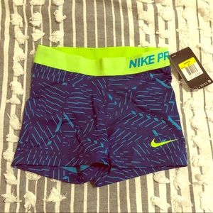 Nike pro blue and green